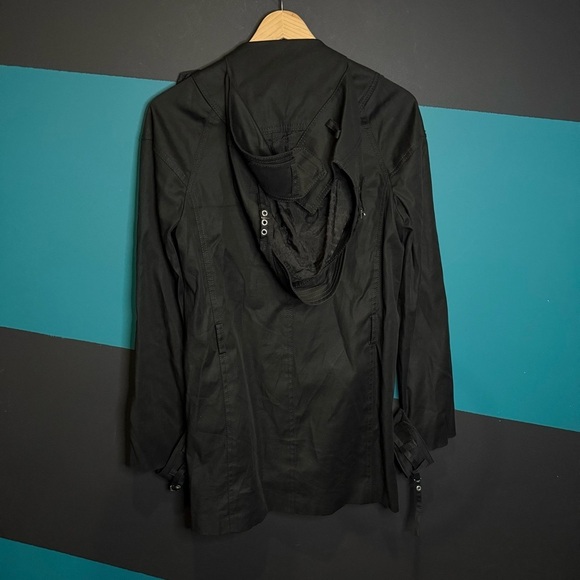 Versace Versus Black Trench Coat for Women - Picture 3 of 12